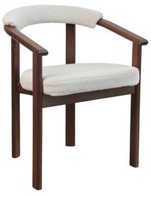Holzstuhl Fingly helles Nussbaum/beige Boucle