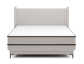 Kontinentalbett 160x200 cm Daliano mit Stauraum graues Velvet
