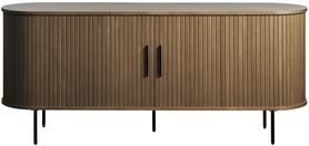 Gativel Kommode 180x76 cm, gebranntes Eichenlamellen