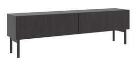 TV-Schrank Nolie 175 cm freistehend Esche Portland Schwarz