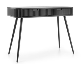 Zova Schminktisch mit zwei Schubladen und laminierten Fronten 110 cm Schwarz