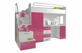 Möbelset Asturia mit Treppen Rosa