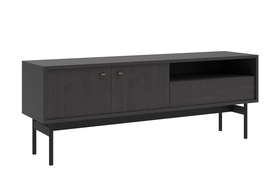 TV-Schrank Olar 154cm Esche Portland Schwarz