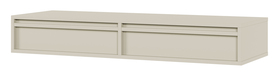 Wandtoilette Evo mit Schubladen 110 cm Grau Beige