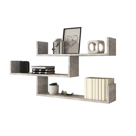 Kassi dreistufiges Regal Beton Smart