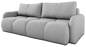 Ecksofa Potto mit Aufbewahrungsboxen in hellgrauem Chenille
