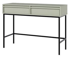 Kosmetiktisch Evo mit Schubladen und Gestell 110 cm Salbeigrün