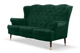 Dreisitzer-Sofa Mabcal grün Samt