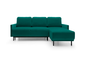 Ecksofa Hamiel L-förmig mit Stauraum, universell, türkis, wasserabweisend Velvet