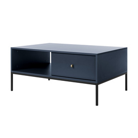 Kaffeetisch Monne 68x104 cm dunkelblau vintage