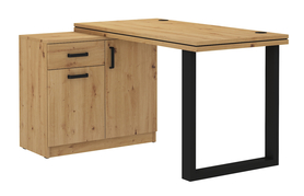 Schreibtisch mit Kommode Stundly mit Umrandung 138 cm Eiche Artisan
