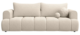 Dandelino Dreisitzer mit Schlaf-Funktion hellbeige hydrophobischer Chenille