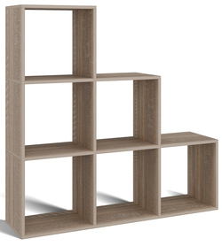 Treppenregal Stepi mit sechs Regalen 115 cm Sonoma-Eiche