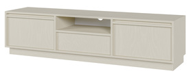 TV-Schrank mit zwei Türen Evo mit Schublade 154 cm sandbeige auf Sockel