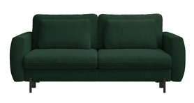 Schlafsofa für drei Personen Rane mit Flaschenbehälter, schimmelgrüner Hydrophobischer Chenille