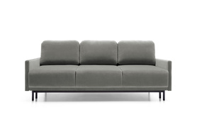 Dreisitzsofa Hamiel mit Stauraum, grau Velvet, wasserabweisend