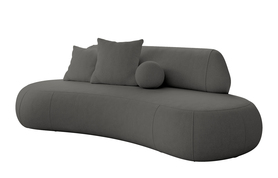 Dreisitzer-Sofa Balme in Grau aus pflegeleichtem Stoff