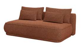 Schlafsofa für drei Personen Leanno mit Stauraum kupferne Boucle