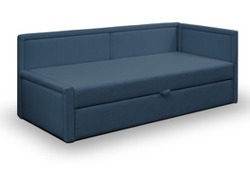 Blaue geflochtene Caprili Doppel-Ausziehbett universell