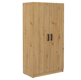 Zweiflügeliger Schrank Stundly mit acht Regalen 80 cm Artisan-Eiche