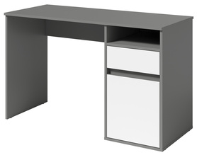 Schreibtisch Bill mit Schublade und Schrank 120 cm graphit / weiß