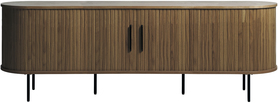 TV-Schrank Gativel 180 cm mit lamellen aus gebranntem Eichenholz