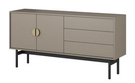 TV-Schrank Venessel mit zwei Türen und drei Schubladen 154 cm Steingrau