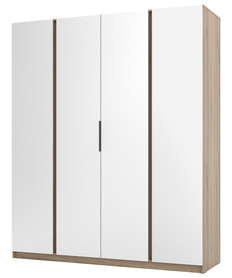 Kaja Kleiderschrank mit vier Türen und Spiegeln 200 cm Eiche Evoke