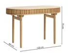 Schreibtisch Yoffers 120x60 cm Lamellen Eiche natur